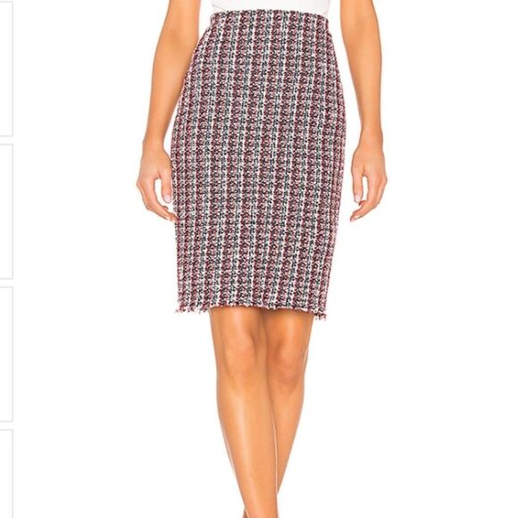 Bailey 44 Red Laissez Faire Boucle Midi Skirt New Size Medium - Picture 2 of 4